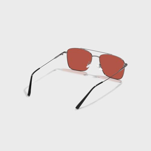 Image of SAM AND MARSHALL VEIN Sunglass I 400% UV Protection I Metal Sunglass I Square Sunglass I Double Bar I Unisex