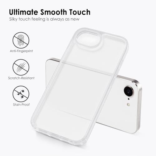 Image of TENOC Phone Case Compatible with iPhone SE (2nd 2020 and 3rd 2022 Generation) & iPhone 7 & iPhone 8, Frosted Case Translucent Protective Bumper Matte Hard Back Cover for 4.7 Inch