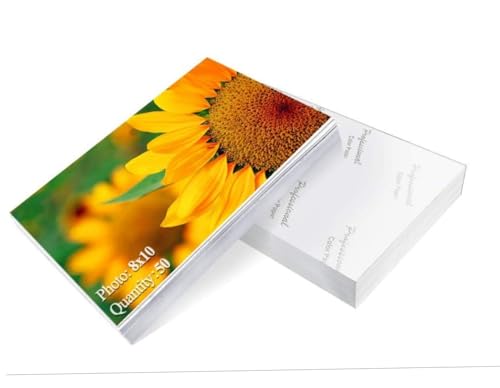 Papier photo brillant 8x10 pour imprimante jet d'encre 50 feuilles