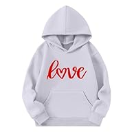 Comfort Fabric: Made from soft, skin-friendly material, this sweatshirt Hoodies provides exceptional comfort and breathability, keeping your child warm without causing overheating or irritation Heart Print Design: Adorned with charming heart prints, ...