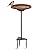 Bird Baths for Outdoors, Detachable Birdbaths for The Garden Clearance, Freestanding Bird Baths for Outdoors Heavy Duty, Bird Bath Bowl Spa & Birdfeeder with Metal Stake Stand, Circle Shape (Brown)