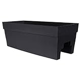 DCN Plastic 3527-36 Harmony Rail Planter, Black