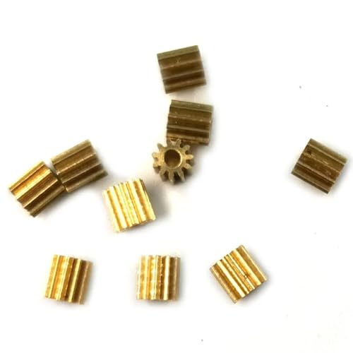 sjI 10pcs 111.5A Pinion 0.3 Module 11 Teeth Small Copper Gear 0.3M 11T 3.9x2mm 3.9x4mm 1.5mm Tight Fit Shaft DIY Toy Gear gX~