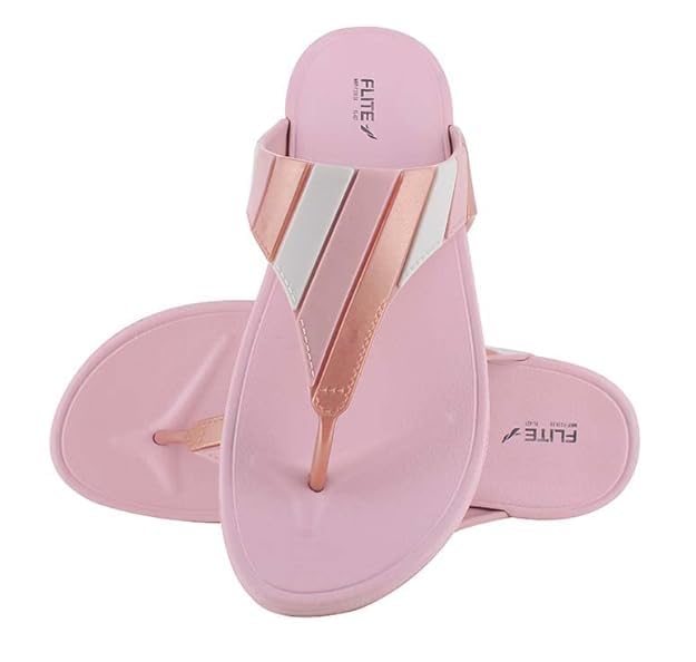 Image of FLITE Daily Use Slippers For Women /Bathroom Slippers /Home Slippers /All Day Wear Fl-427 (Pink, Numeric 4)