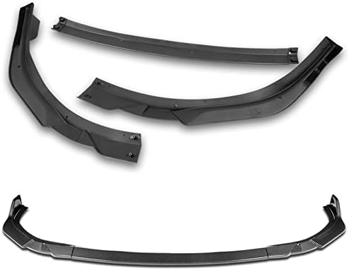 3PCS Front Bumper Lip Kit fit for compatible with 2013-2015 Lexus ES350 / ES300h, STP-Style Splitter Trim Protection Spoiler, Air-Dam-Chin-Diffuser (Carbon Look)