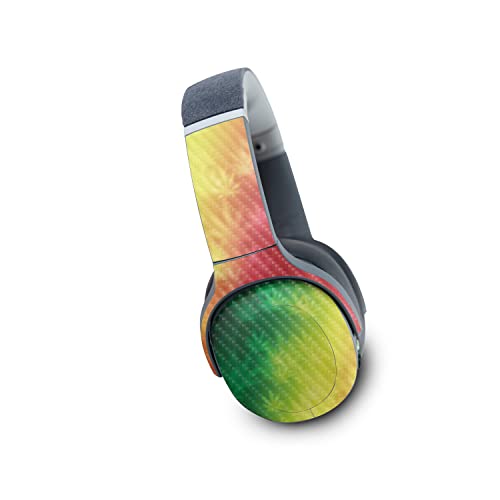 Image of MightySkins Carbon Fiber Skin Compatible with Skullcandy Crusher Evo Wireless - Rasta Rainbow | Protective, Durable Textured Carbon Fiber Finish | Easy to Apply | Made in The USA