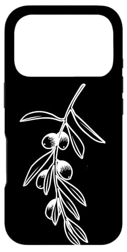 オリーブの枝の木 - I love olives シンプルアートドローイング スマホケース iPhone 17 Pro 用