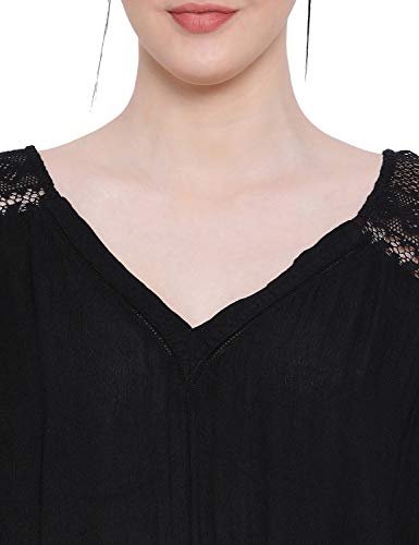 Image of oxolloxo Women's V-Neck Solid A-Line Nightwear Dress