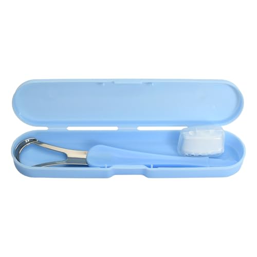 2 Pezzi Raspador de Lengua Acero Inoxidable Limpiador Lengua Limpiador Lingual Limpia Lenguas Higiene Bucal para Adulti y Bambini Cuidado Bucal, Aliento Fresco y Lengua Limpia