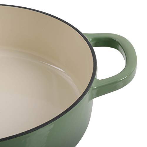 Crock Pot Artisan Enameled Cast Iron Braiser W/Lid, 5-Quart, Pistachio4