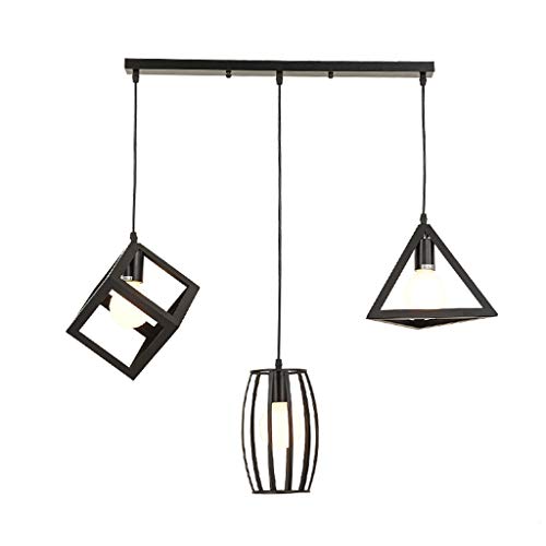 Lampe d'escalier design et lustre de restaurant rétro chic en fer