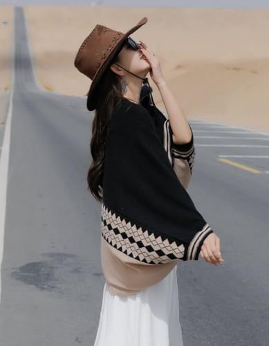 Shawl Wraps for Women Open Front Cape Knitted Sweater Cardigan Poncho Casual Shawl Pashmina Wraps for Women 20253