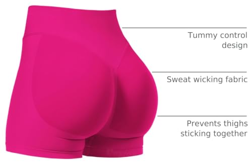 Image of VOYJOY Women Workout Impact Shorts 2.5 inch / 3.6 inch / 4.5 inch / 6 inch Scrunch Butt Booty | Tummy Control, High Waisted, Bike Short, Gentle Compression, for Women