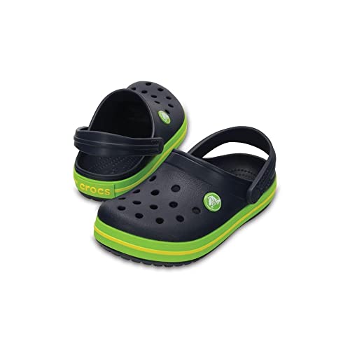 Image of Crocs Crocband Clog K, Navy /Volt Green, 12 UK Child