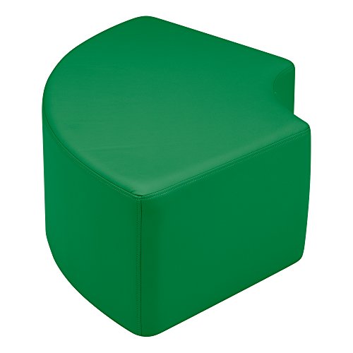 Image of Sprogs 12 inch H Structured Quarter Round Stool -Flexible Modular Collaborative Soft Seating for Office, Home, Lounge and School Classrooms with Durable Frame -Green