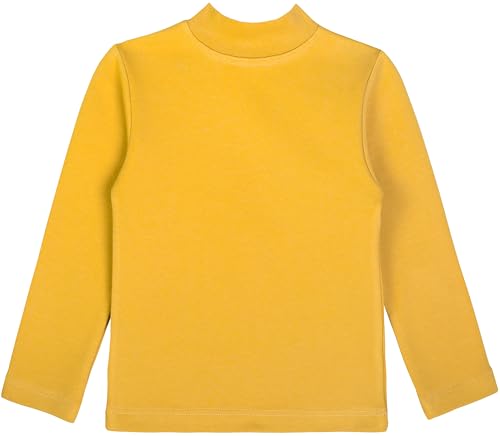 Image of Lilax Girls' Basic Long Sleeve Mock Turtleneck Cotton T-Shirt