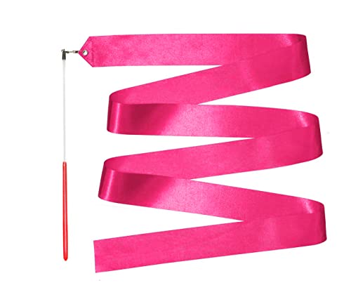 Image of Gymnastic Rhythmic Dancing Ribbon Streamer Stick (1 Piece) (Hot Pink)