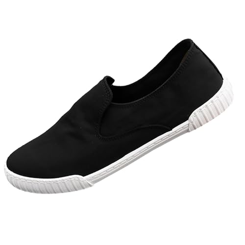 Mocasines de lona retro informales en talla 41 1/3 EU para hombre con ajuste elástico cómodo