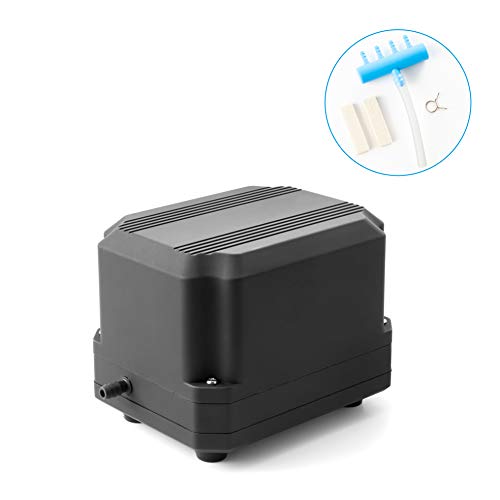 PONDFORSE Quiet Air Pump 475GPH 30L/MIN 20W 2 Outlets Ajustable Airflow for Aquariums, Fish Tanks, Hydroponic Systems - Thumbnail 7