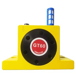 Maisutseb Pneumatic Air Turbo Vibrator,GT60 Pneumatic Vibrator with Muffler,Industrial Turbine Vibrators for Material Transport