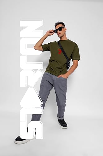 Image of Unisex Cotton Football Graphic Print Oversized Fit T-Shirt