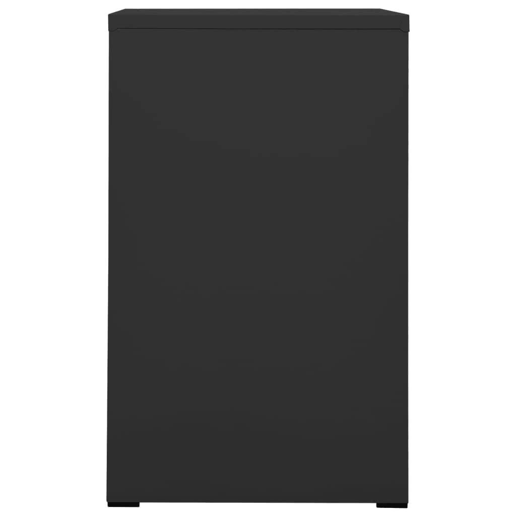 Armadietto portadocumenti in acciaio antracite, 46 x 62 x 102,5 cm, con serratura, 3 cassetti, scomparti per cartelle sospese, ufficio e casa, chiudibile, durevole, design moderno, per