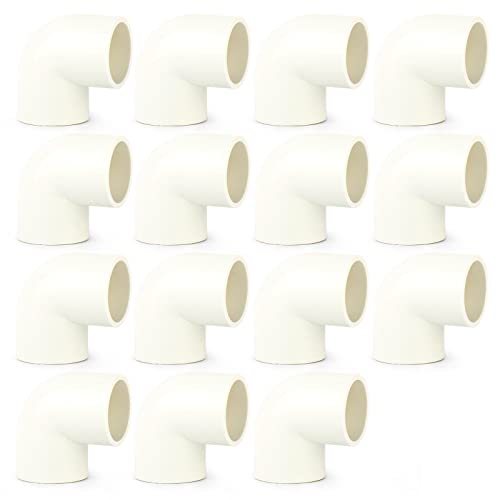 ERGAOBOY 15 pièces 20mm Coude PVC Blanc Raccords De Connecteur De Tuyau, Couplage Adaptateur De Tuyau D'eau