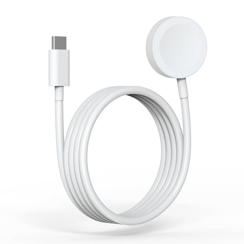 Cargador para Apple Watch, Cargador USB C Inalámbrico Magnético Rápido para iwatch, Cable de Carga Portátil Tipo C de 1m para Reloj Compatible con Serie Apple Watch 10/9/8/7/6/5/4/3/2/1/Ultra 2/SE