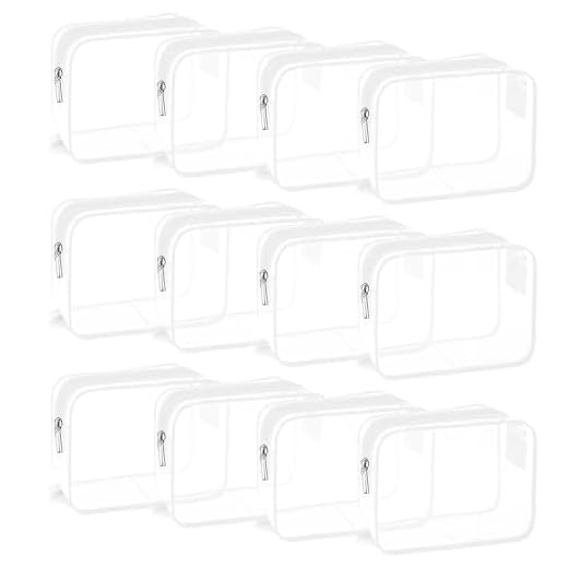 TOUYINGER TSA - Neceser de aseo aprobado por la TSA, bolsa de aseo de viaje transparente, bolsa de maquillaje de viaje para mujeres y hombres, bolsa de aseo portátil para viajes, baño y organización,