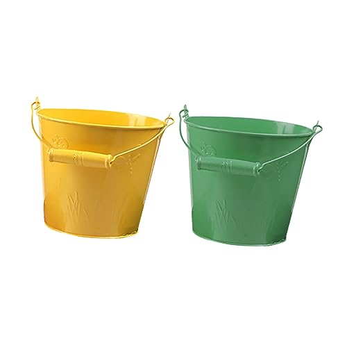 Abaodam 2pcs Beach Bucket Fun Playthings for Outdoor Activities for Sand Play and Creative Design for Backyard and Beach Adventures Random Color
