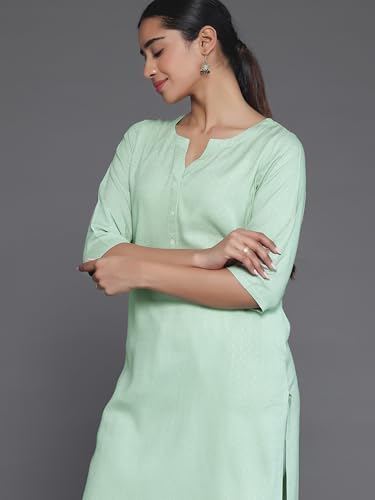 Image of Gerua By Libas Woven Design Viscose Straight Kurta Suit