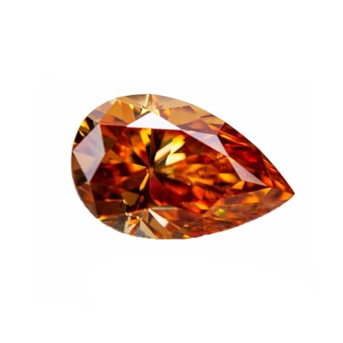 Piedra suelta de moissanita, Piedra de moissanita en forma pera, color VVS1, for la elaboración collares, pendientes y joyas(9x13mm-5.0ct-GRA)