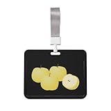 IDカードホルダー 秋の味覚の梨 ネームホルダー カードケース パスケース 横型 首掛け おしゃれ 定期入れ 名刺入れ 社員証 名札 通勤 通学 ネックストラップ付き 贈り物