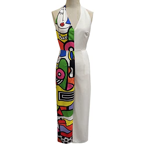Mono de pierna ancha con cuello halter para días de verano 4