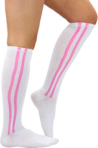 Image of ToBeInStyle Women's Knee High Socks with Striped Top
