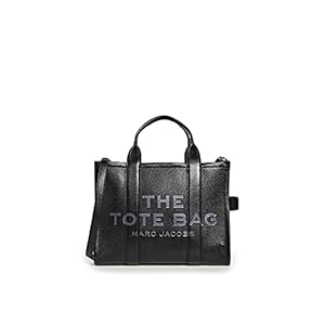Marc Jacobs Women’s The Leather Medium Tote Bag, Black, One Size