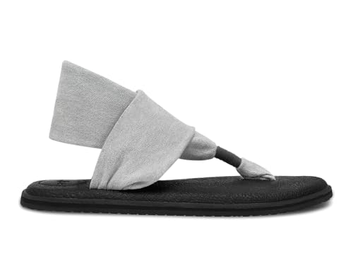 Sanuk Women's Yoga Sling 2 | Sandals for Women | Yoga Sandals For Women | Memory Foam Footbed | Two-Way Stretch Upper, Grey, 9