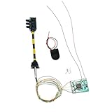 TAIZhiChen Miniaturzug mit 3 LEDs, Skala N, mit Leiterplatte, Verkehrslicht, für Sandtisch, gelber Pol, Schwarz