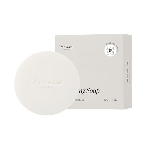 Piccasso Brush Cleaner – Makeup Brush Cleaner Cleanser Soap for Deep Cleaning, Gentle Brush Cleaner for Makeup Brushes, Professional Brush Cleaner Make Up Solid Cleanser