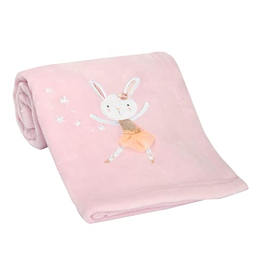 Image of Bedtime Originals Tiny Dancer Baby Blanket - Pink, Animals, Celestial, Rabbit