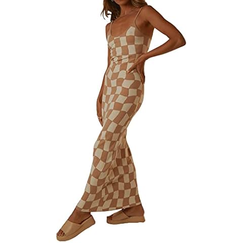 2022 Bodycon Dresses for Women Summer Knit Hollow Out Sexy Night Out Midi Maxi Dress Sleeveless Long Cut Out Dress Cover