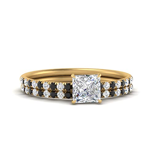 Bague pavée et alliance assortie plaqué or jaune pour mariage taille 47 à 70
