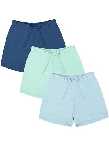 Image of Ruisita 3 Pack Unisex Baby Toddler Cotton Shorts with Drawstring Baby Pull-on Solid Shorts Soft Clothes for Summer Daily