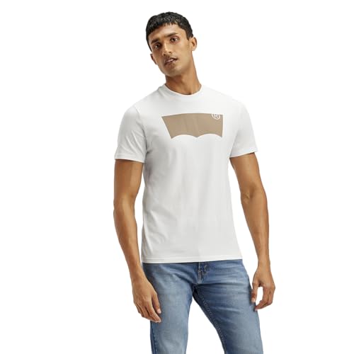 Image of Levi's Men's Brand Logo Slim Fit T-Shirt White