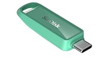 SANDISK Phone Drive mit USB Type-C 512 GB (Flash-Laufwerk für Smartphones, Tablets und Computer, 150 MB/s Lesen, Schlüsselring-Öse zur Mitnahme, 1 Jahr RescuePRO Deluxe-Software) - Seafoam Green – Ansicht 4