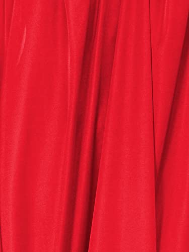 Camisola longa feminina de cetim sem manga Ezi, Vermelho, 3X Plus