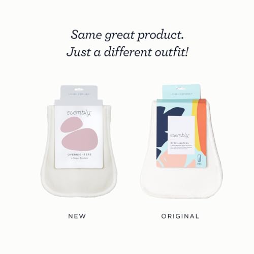 Esembly CASEETO Overnighters, Cloth Diaper Doubler, Absorbency Booster, Reusable Organic Cotton Diaper Stay-Dry Liner For Nighttime Or Heavy Wetters, Super Thirsty Cloth Diaper Insert thumb #1