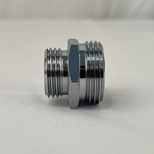 Boutté 2143502 Reduziernippel, Messing, Außengewinde, 15 x 21 - 12 x 17, chromfarben