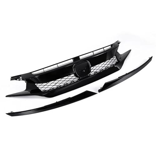 Grille calandre avant de course Civic 2016 2017 2018 noir brillant