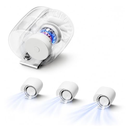 Ventilador portátil recargable ZYFSHA blanco con tres velocidades de aire para cuello 4